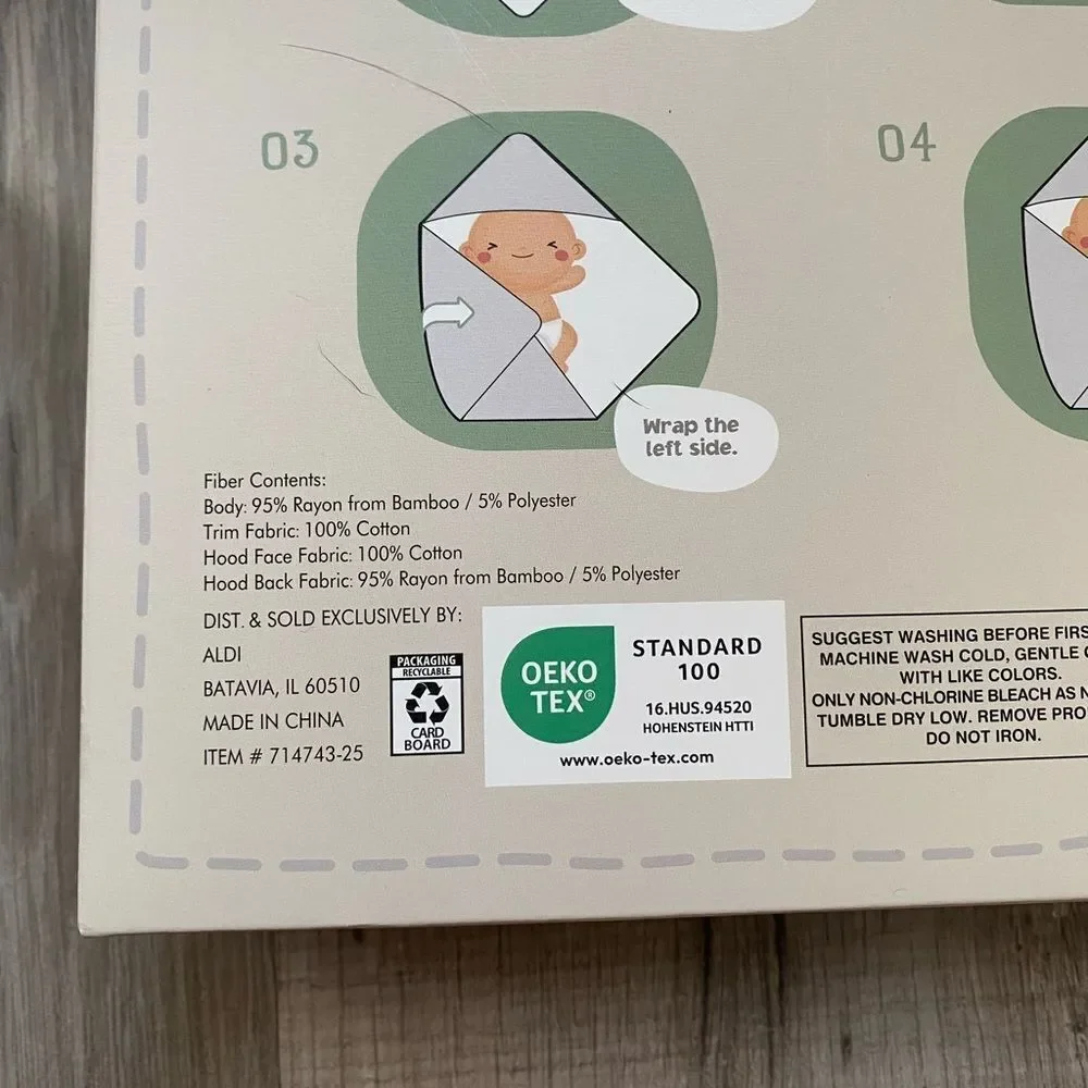 Little Journey Bamboo Baby Hooded Towel